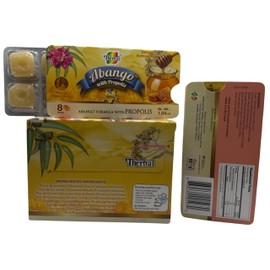 Abango con Propóleo y Equinácea Té (Abango with Propolis and Echinacea Tea)100% Natural - 25 Tea Bags + 2 Cough Drop Trays (8 Individually Wrapped Drops Each) - Winter Herbal Blend Dietary Supplement