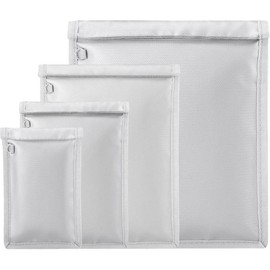 4 Pack Faraday Bags, Faraday Cage for Anti-Theft Anti-Tracking, Waterproof & Fireproof Faraday Bag for Laptops, Tablets, Phones, Car Keys - Color: black
