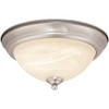 VAXCEL Stevens 2-Pack 13-in W LED Nickel Transitional Flush Mount