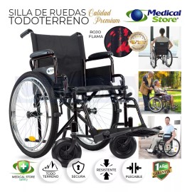 Medical Store Silla De Ruedas Llantas Neumaticas De Lujo Todo Terreno