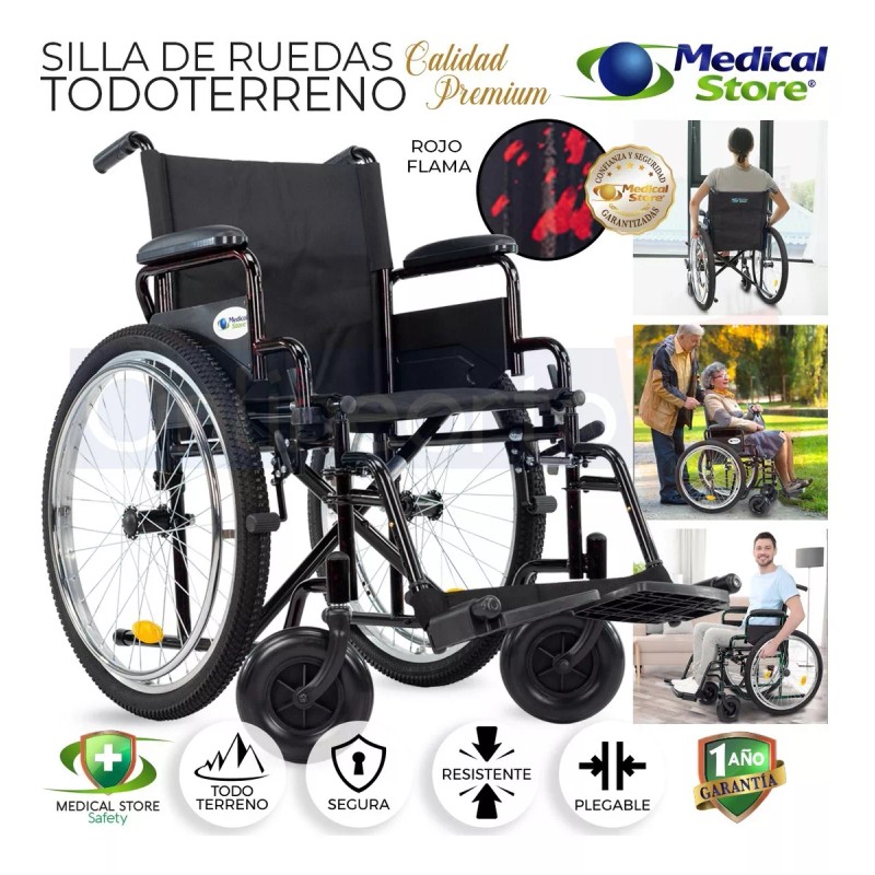 Medical Store Silla De Ruedas Llantas Neumaticas De Lujo Todo