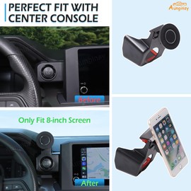 Car Magnetic Phone Holder Compatible with Toyota Tacoma 2024-2026, Center Console 8-inch Screen Navigation Bracket Dashboard Engine Start Stop Button Attached Cell Phone Mount Rotatable Accessories