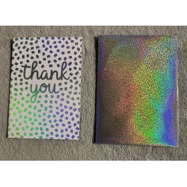 Spritz Holographic Thank You Card With Envelope - Blank Inside