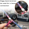 Teansic 50PCS Heat Shrink Piggyback Spade Connectors kit, 12-10/16-14/22-16AWG Electrical