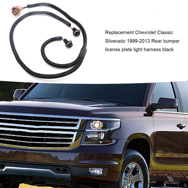 Vkinman Rear Bumper License Plate Light Harness Replacement for Chevy