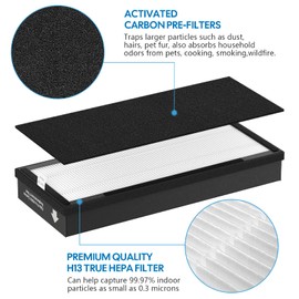 8000 Elite Pro Replacement filter for VEVA Air Purifier Pro Elite 8000 Series, 2 Filters & 8 Carbon Pre Filters