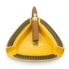 Cgaplus Cigar Ashtray Triangle Classic Ceramic Large Ashtray for Outdoor