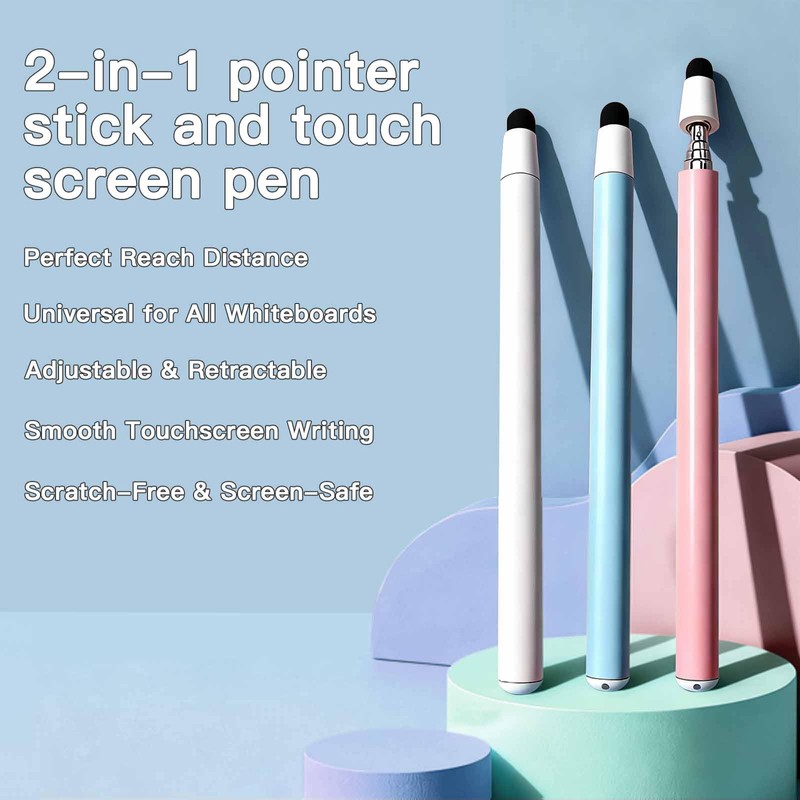 Telescopic Stylus Pen,2-in-1 Pointer Stick and Touch Screen Pen,Retractable and