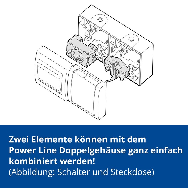 ALING-CONEL Surface-Mounted Series Switch with Glow Lamp (Rocker Switch) 10AX/250V~/IP
