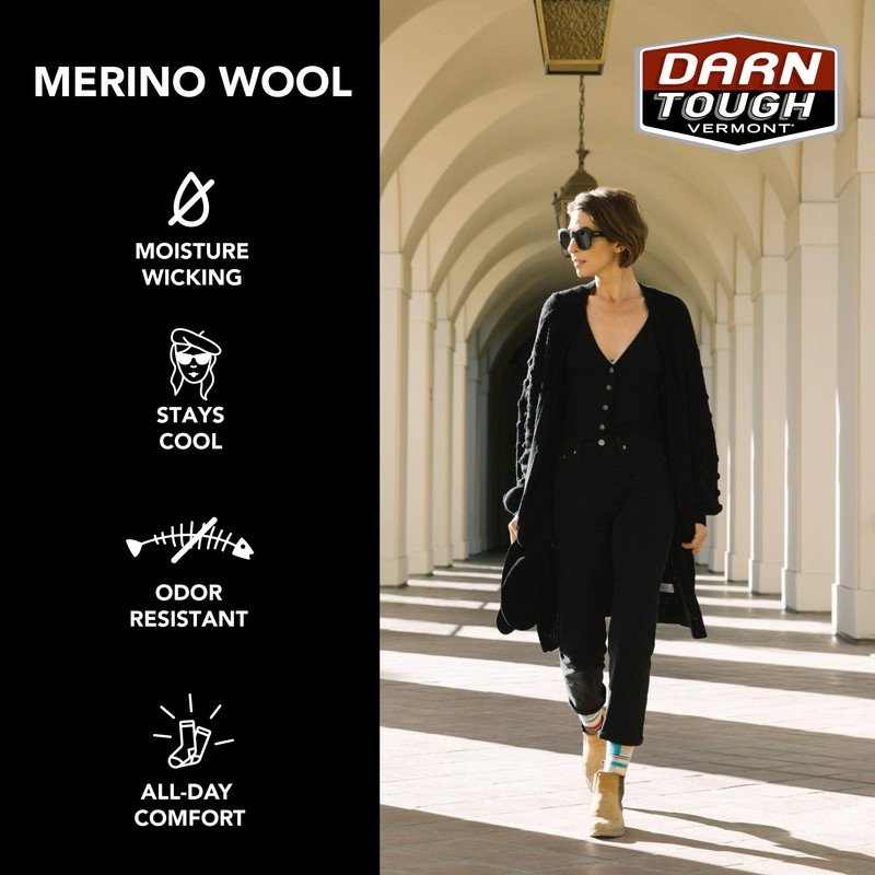 Darn Tough Women's Solid Basic Crew Lightweight Sock (Style 6012)