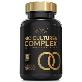 Advanced Probiotics for Gut Health | Scientifically Formulated Pre & Probiotic Gut Health Supplements | 120 Specialised Capsules with 5 Billion Bacterial Cultures, 100 Billion CFU/g