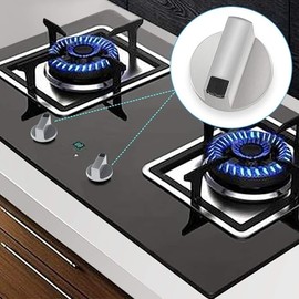EOWVISN 8 Pcs Gas Stove Knobs, 6Mm Gas Stove Knobs, Silver Rotary Switch, Gas Knob Covers, Oven Replacement Knobs, Cookware Knob Replacements