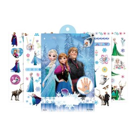 ISABELLA MOON 4 Sheets Kids Girls Princess Mermaid Temporary Tattoos Sticker Birthday Party Bag Fillers Favors Supplies Gifts Goodies,Fake Waterproof Temporary Tattoo Set (Elsa)