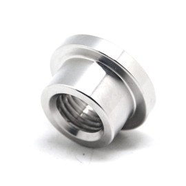 QiiMii 1/4" NPT Female Threaded Stepped Weld Bung Mounting Stainless Steel 304 Fitting (OD 18mm=0.7") with Top Head (OD 24mm=0.95")