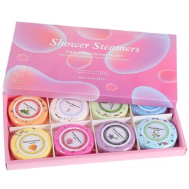 OHPHCALL 8pcs Natural Essential Oil Shower Tablets for Relaxation Aromatherapy Steamers Kit Pampering Bath Supplies for