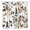 AYDSMYD Brown Black Leaf Shower Curtain for Bathroom,70x70 Inch