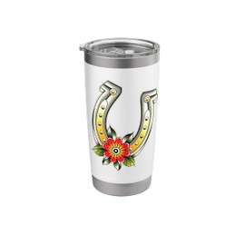 Horseshoe x Flower Stainless Steel Insulated Tumbler