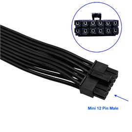 (2-Pack) COMeap 12 Pin GPU Cable, Dual PCIe 8 Pin Female to Mini 12 Pin Male GPU Power Adapter Extension for NVIDIA GeForce RTX 30 Series GPU 9.5-inch (24cm)