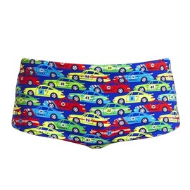 Funky Trunks Boys' Swimming Trunks, Children's Car Stacker Quick-Drying and Chlorine-Resistant, Children's Sizes: 152