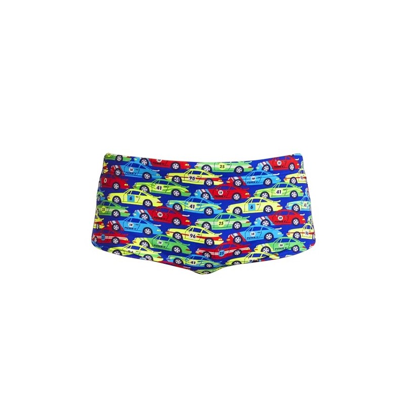 Funky Trunks Boys' Swimming Trunks, Children's Car Stacker Quick-Drying and
