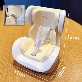 Yurika Plush Child Seat Cute Doll Car Seat Vent Clip Small Doll Safety Seat Stroller Doll Car Decoration Anti-Tilt Construction Mini Doll Car Seat Desktop Decor Ornament Car Decoration Decoration