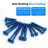 200PCS Concrete Screws, 3/16" 1/4" Masonry Screws with Drill Bit