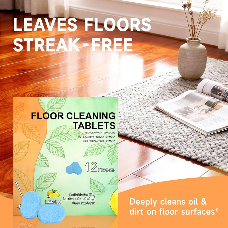New 24 pcs Floor Cleaner Tablets Hard Floor Cleaner Tablets