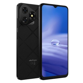 Ulefone Android 14 4G Smartphone without Contract Note 19, 3 Card Slot, Octa-Core 6GB + 32GB (512GB External), Dual SIM Smartphone, 6.56 Inch HD+, 8MP + 5MP Camera, Face Detection GPS, Black