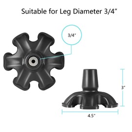 Cane Tips 6 Support Rubber Walking Cane Tips 3/4 Inch Heavy Duty, Universal Self-Standing Rubber Cane Tip Cane Stand Replacement Walking Canes, Walking Sticks, Folding Canes