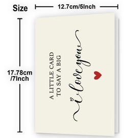 SurTikCard I Love You Card | Happy Birthday or Anniversary Card & Gifts for Men, Women, Wife, Husband, Him, Her, Boyfriend, Girlfriend, Couple, Anyone | Wedding | Valentine Day Gifts