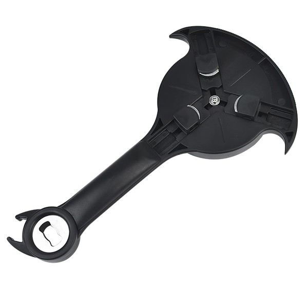 Can Opener with 3 Steel Clips, Long Handle Can Opener