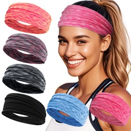 TERSE Sweat Bands Headbands for Women: Workout Headbands for Women Non Slip, Sweatbands for Sports Yoga Running