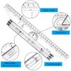 Frienda 2 Pieces Plastic Measuring Rolling Ruler Drawing Parallel Multifunctional