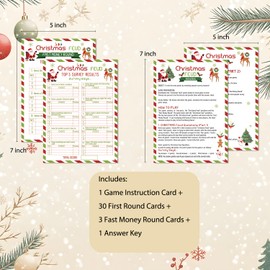OXEDP Christmas Family Feud Game, Christmas Party Games, Christmas Games for Family Party, Christmas Games for Adults, Christmas Party Activity-CHMTXF01