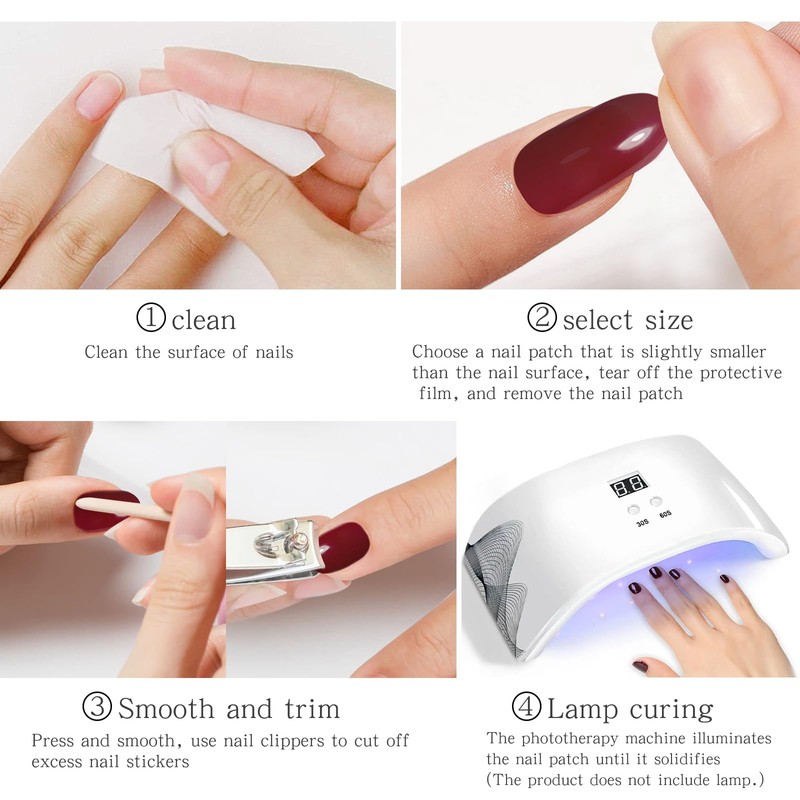 JMEOWIO Semi Cured Gel Strips Nail Art Sticker Wrap Glitter