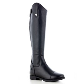HORZE Rover Women's Synthetic Leather Dressage Tall Riding Boots | All-Weather, Water-Resistant with Rear Zipper - Black - 9R