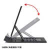 Sanwa Supply PDA-STN11BK Mobile Tablet Stand, 5 Adjustable Angles, Foldable,