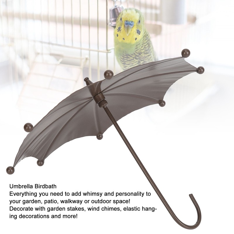 Umbrella Shaped Bird Trough Metal Hanging Bird Feeder Tray Metal