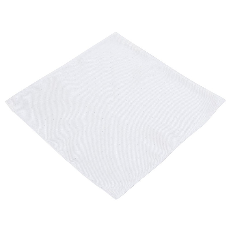 DonDon Men's Hanky Handkerchief 25 x 25 cm with Silver