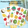 120 pcs Glitter Temporary Tattoos for Kids, Summer Cartoon Fruit