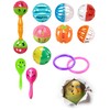 DIYUQISHI 12-Pack Bird Bell Ball Chew Toys, Non-Toxic PP, Cage