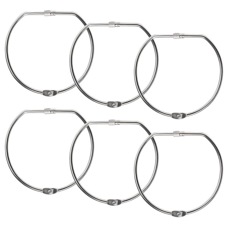 Neikafan Pack of 6 Key Rings Large Key Rings Metal