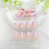 Purple French Tip Press on Nails Short Oval Fake Nails