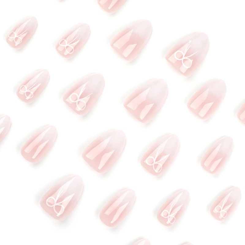 Gloss & Go 24 Reusable Artificial Fake Nail Set| Light