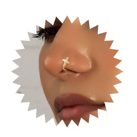 Inateannal Boho Crystal Cross Nose Ring Gold Tiny Nose Ring Cuff Cross U Shape Clip On Nose Cz Fake Cross Nose Ring Bendable Nose Ring Stud Jewelry Women and Girls