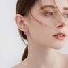 POPLYKE Amethyst Leverback Earrings Sterling Silver February Birthstone Earrings for