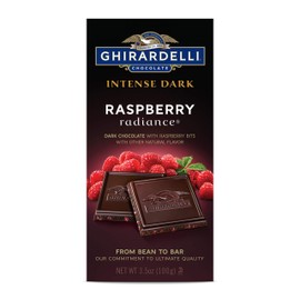 GHIRARDELLI Intense Dark Chocolate Bar, Raspberry, 3.5 Oz Bar (Pack of 12)