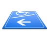 Wheelchair Ramp Left - Sign - Portrait Format - Blue
