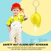 Cotiny 72 Pcs Construction Party Hats Keychains Mini Helmet Keychain