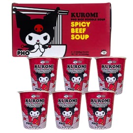 A-Sha Spicy Beef Flavored Pho Rice Noodle Soup, Zero Cholesterol, 2 Ounces (Pack Of 6)